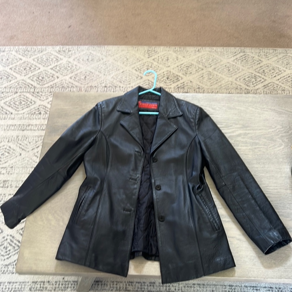Womens Genuine Leather Jacket -Size L